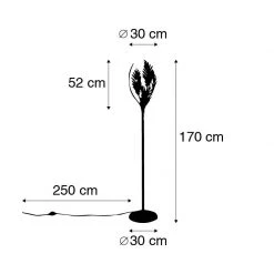 QAZQA Vintage Stehlampe Gold - Botanica -Stehlampen Verkaufsladen 6057 102759 3
