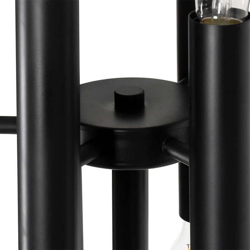 QAZQA Art Deco Stehlampe schwarz 12-Licht - Tubi 10 QAZQA Art Deco Stehlampe schwarz 12-Licht - Tubi – Bild 9