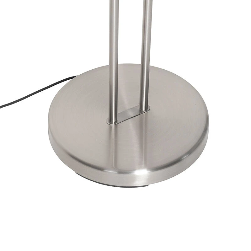 QAZQA Moderne Stehleuchte Stahl mit Lesearm inkl. LED und Dimmer - Divo 17 QAZQA Moderne Stehleuchte Stahl mit Lesearm inkl. LED und Dimmer - Divo – Bild 15