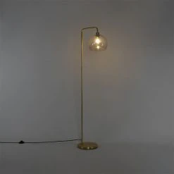 QAZQA Moderne Stehleuchte Messing mit Rauchglaseffekt - Maly -Stehlampen Verkaufsladen 6168 102923 10
