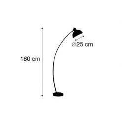 Trio Leuchten Skandinavische Bogenlampe schwarz - Recife -Stehlampen Verkaufsladen 6170 96275 2
