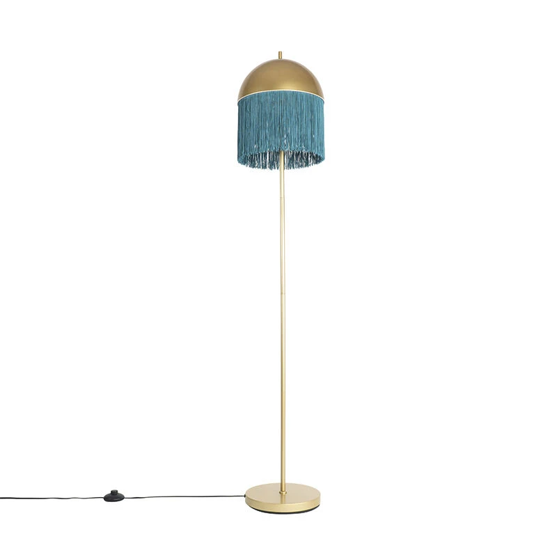 QAZQA Orientalische Stehlampe Gold mit grünen Fransen 30 cm - Fransen 18 QAZQA Orientalische Stehlampe Gold mit grünen Fransen 30 cm - Fransen – Bild 16