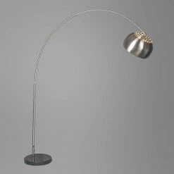 QAZQA Moderne Bogenlampe Stahl verstellbar - Grande -Stehlampen Verkaufsladen 6288 46060 2