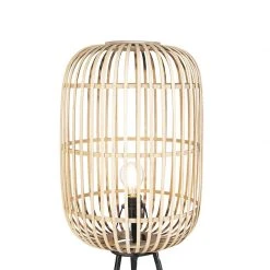 QAZQA Smarte ländliche Stehlampe Rattan inkl. WiFi A60 - Manila -Stehlampen Verkaufsladen 6309 104698 2