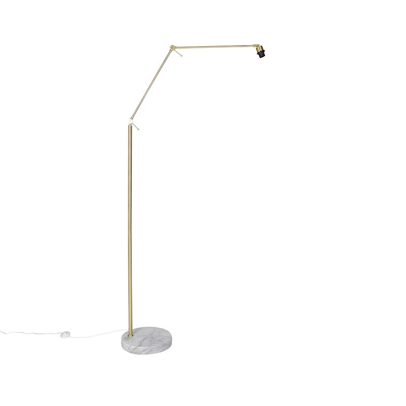 QAZQA Moderne Stehlampe gold verstellbar - Editor 7 QAZQA Moderne Stehlampe gold verstellbar - Editor – Bild 5