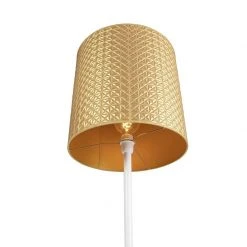 QAZQA Vintage Stehleuchte weiß mit goldenem Schirm 40 cm - Simplo 15 QAZQA Vintage Stehleuchte weiß mit goldenem Schirm 40 cm - Simplo -Stehlampen Verkaufsladen 6316 98105 4