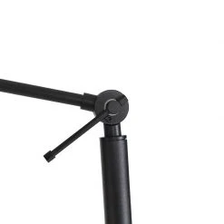 QAZQA Moderne Stehlampe schwarz Leinenschirm gelb 50 cm - Editor -Stehlampen Verkaufsladen 6322 104956 8