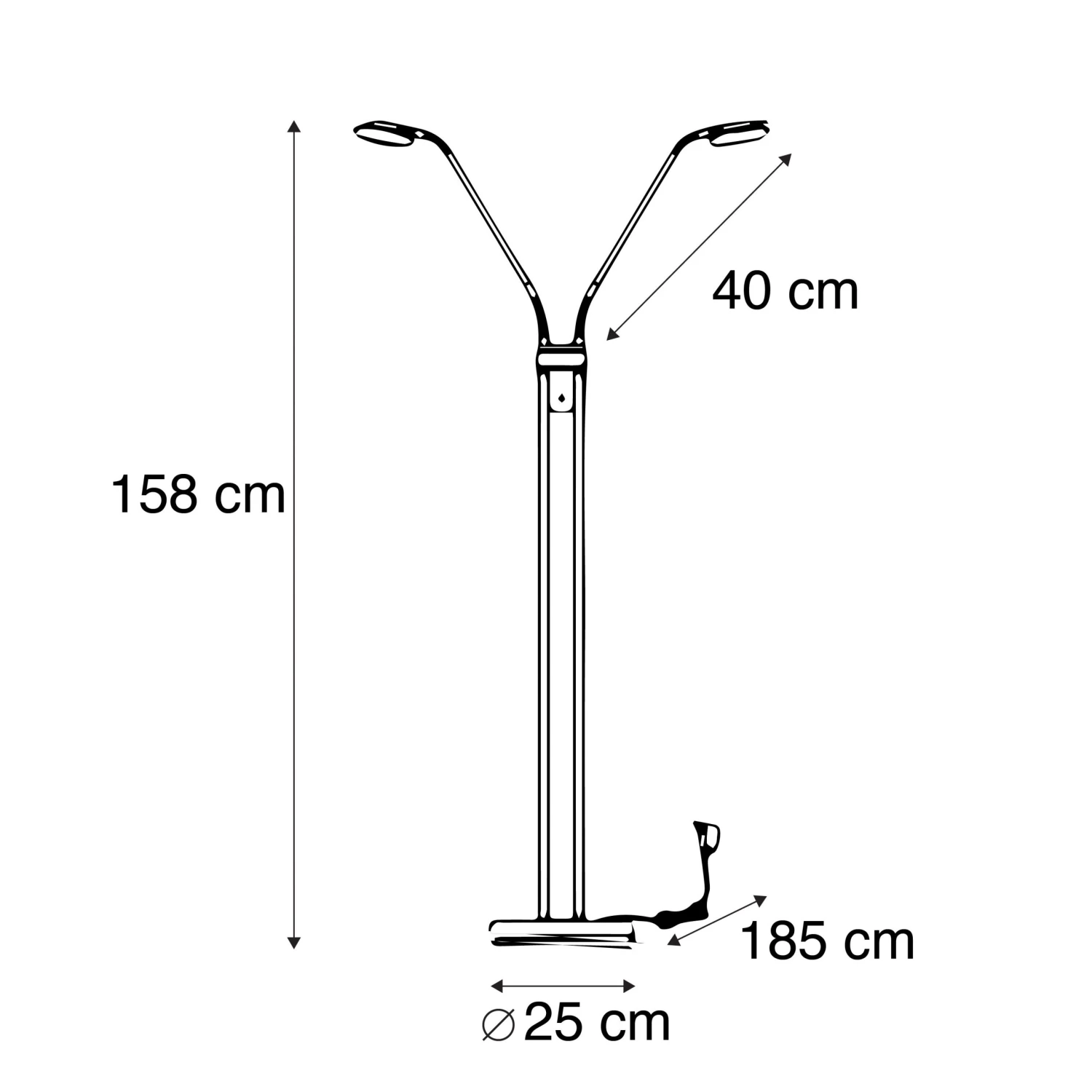 QAZQA Moderne Stehleuchte Stahl mit Leseleuchte inkl. LED - Eva 6 QAZQA Moderne Stehleuchte Stahl mit Leseleuchte inkl. LED - Eva – Bild 4