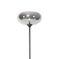 QAZQA Art Deco Stehlampe schwarz mit Rauchglas - Busa -Stehlampen Verkaufsladen 6427 104346 2