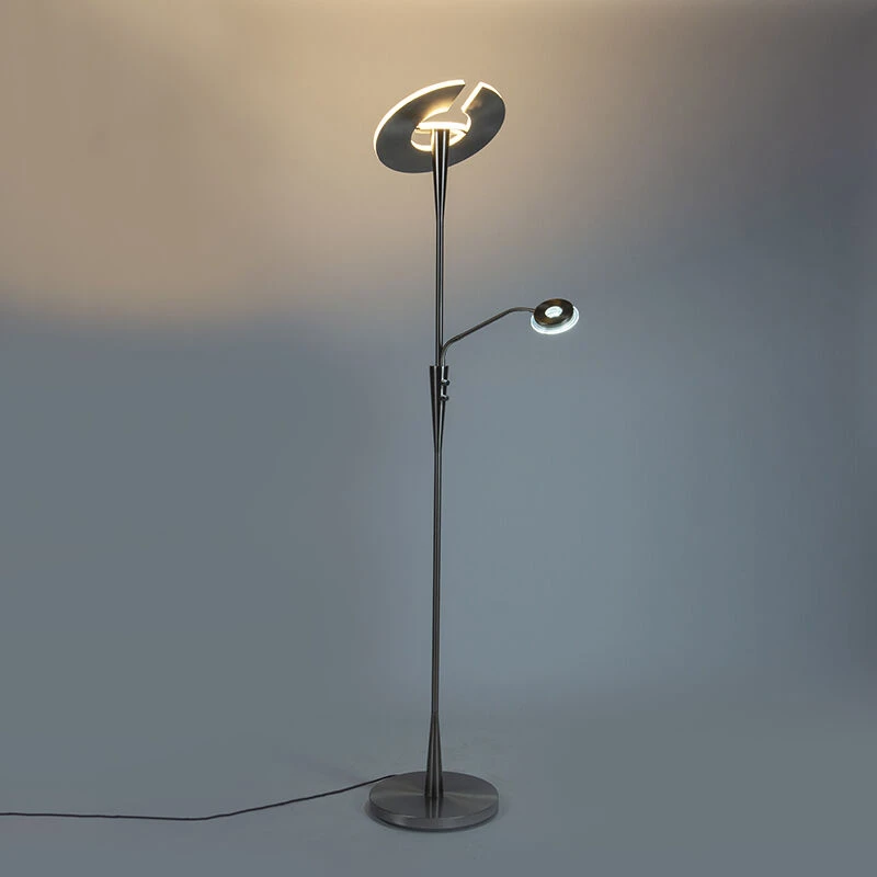 Trio Leuchten Moderne Stehlampe Stahl inkl. LED mit Lesearm - Moderno 17 Trio Leuchten Moderne Stehlampe Stahl inkl. LED mit Lesearm - Moderno – Bild 15