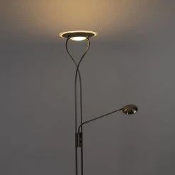 QAZQA Moderne Stehlampe Stahl inkl. LED mit Lesearm - Mallorca 30 QAZQA Moderne Stehlampe Stahl inkl. LED mit Lesearm - Mallorca -Stehlampen Verkaufsladen 6463 99503 13