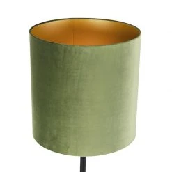 QAZQA Botanische Stehlampe schwarz mit grünem Schirm 40 cm - Simplo 16 QAZQA Botanische Stehlampe schwarz mit grünem Schirm 40 cm - Simplo -Stehlampen Verkaufsladen 6472 98100 5