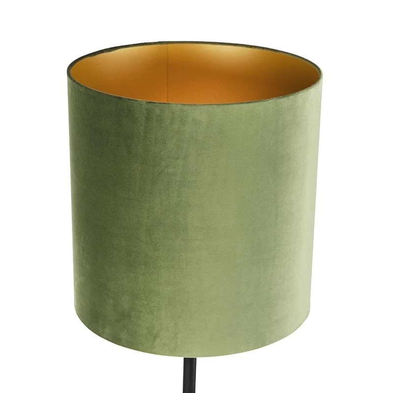 QAZQA Botanische Stehlampe schwarz mit grünem Schirm 40 cm - Simplo 8 QAZQA Botanische Stehlampe schwarz mit grünem Schirm 40 cm - Simplo – Bild 6