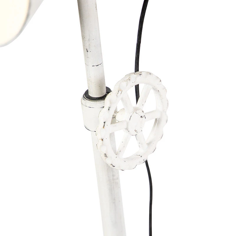 QAZQA Industrielle Stehleuchte Stativ weiß - Mangos 5 QAZQA Industrielle Stehleuchte Stativ weiß - Mangos – Bild 3