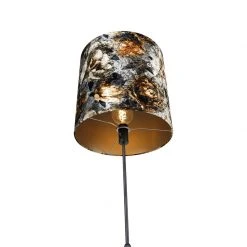 QAZQA Stehlampe schwarz Blumenmuster 40 cm verstellbar - Parte -Stehlampen Verkaufsladen 6486 104180 4