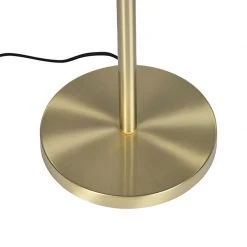 QAZQA Klassische Stehlampe Messing mit schwarzem Schirm 40 cm - Simplo -Stehlampen Verkaufsladen 6499 102181 7