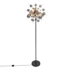 QAZQA Design Stehlampe schwarz mit Rauchglas 8-flammig - Explode -Stehlampen Verkaufsladen 6502 104548 9