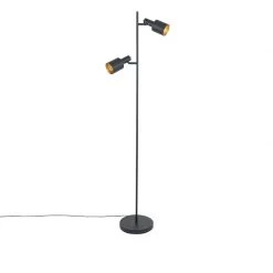 QAZQA Moderne Stehlampe schwarz 2-flammig - Stijn -Stehlampen Verkaufsladen 6536 102532 11