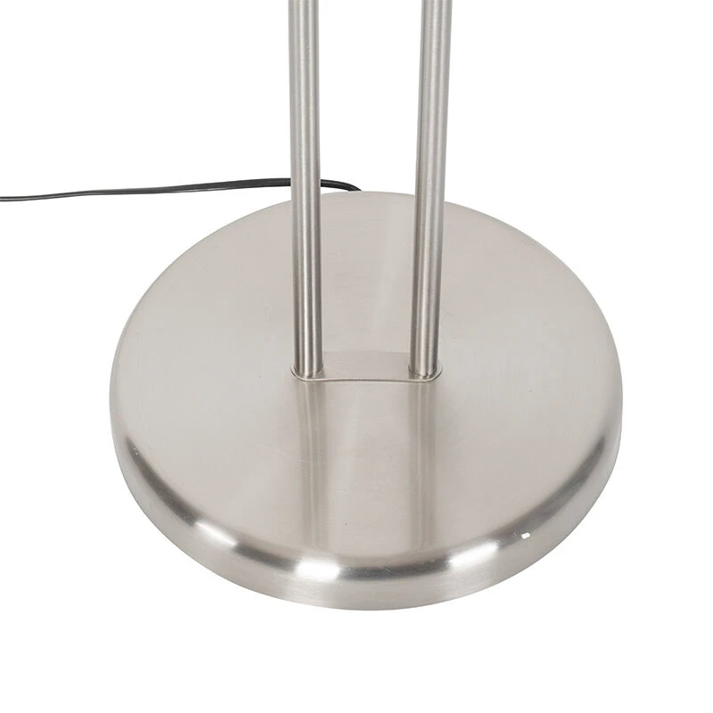 QAZQA Stehlampe Stahl inkl. LED und Dimmer mit Leselampe - Empoli 15 QAZQA Stehlampe Stahl inkl. LED und Dimmer mit Leselampe - Empoli – Bild 13