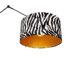 QAZQA Moderne Stehlampe Schwarzer Schirm Zebra Design 50 cm - Editor -Stehlampen Verkaufsladen 6624 104957 4