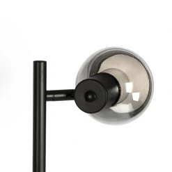 QAZQA Art Deco Stehleuchte schwarz 3-Licht mit Rauchglas - Vidro -Stehlampen Verkaufsladen 6638 102481 3