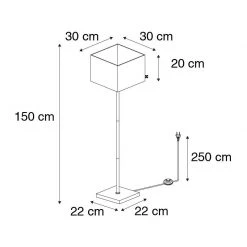 QAZQA Moderne Stehlampe schwarz mit Gold - VT 1 -Stehlampen Verkaufsladen 6645 103297 3