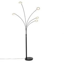 QAZQA Design Stehleuchte schwarz inkl. LED 5-flammig - Sixties Trento -Stehlampen Verkaufsladen 6670 104444 12