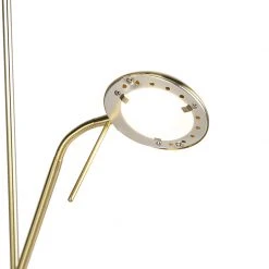 QAZQA Stehleuchte gold mit Leseleuchte inkl. LED und Dimmer - Diva 2 -Stehlampen Verkaufsladen 6696 91862 8