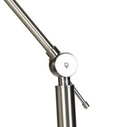 QAZQA Moderne Stehleuchte Stahl Leinenschirm schwarz 45 cm - Editor -Stehlampen Verkaufsladen 6703 104959 7