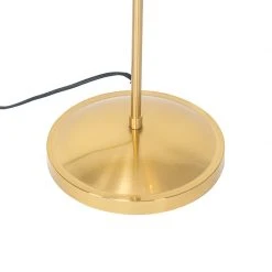 QAZQA Klassische Stehlampe aus Messing mit weißem Lampenschirm - Nona -Stehlampen Verkaufsladen 6712 104402 9