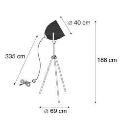 Trio Leuchten Industrielle Stehlampe Stativ Stahl - Ravi -Stehlampen Verkaufsladen 6730 103657 3
