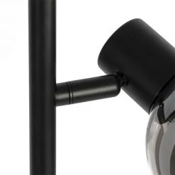 QAZQA Art Deco Stehleuchte schwarz 3-Licht mit Rauchglas - Vidro -Stehlampen Verkaufsladen 6737 102481 5