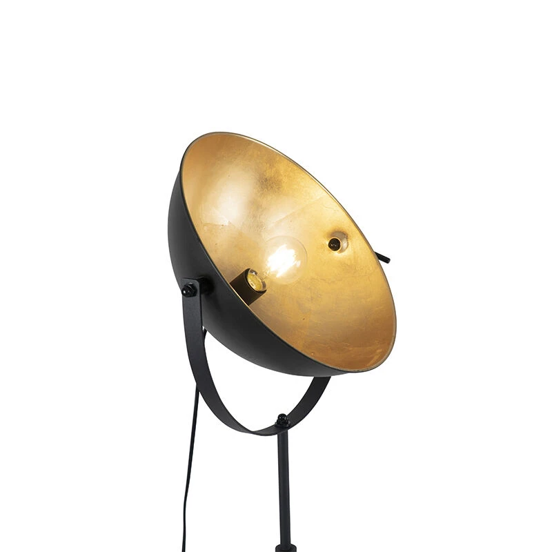 QAZQA Stehlampe schwarz mit Gold 35 cm verstellbar - Magnax 8 QAZQA Stehlampe schwarz mit Gold 35 cm verstellbar - Magnax – Bild 6