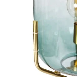 QAZQA Design-Stehlampe Gold mit grünem Glas - Bliss -Stehlampen Verkaufsladen 6779 104863 4