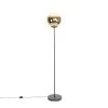 QAZQA Art Deco Stehlampe schwarz mit goldenem Glas - pallon -Stehlampen Verkaufsladen 6780 104472 0