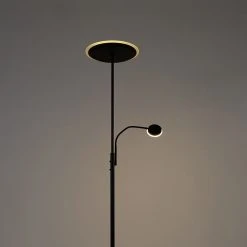 QAZQA Moderne Stehleuchte schwarz inkl. LED mit Fernbedienung und Lesearm - Strela 45 QAZQA Moderne Stehleuchte schwarz inkl. LED mit Fernbedienung und Lesearm - Strela -Stehlampen Verkaufsladen 6801 102611 20