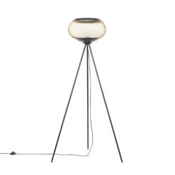 QAZQA Moderne dreibeinige Stehlampe schwarz mit Gold - Lucas -Stehlampen Verkaufsladen 6857 105148 11