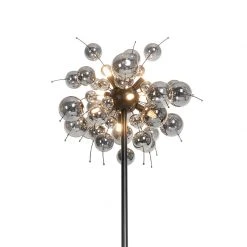 QAZQA Design Stehlampe schwarz mit Rauchglas 8-flammig - Explode -Stehlampen Verkaufsladen 6936 104548 7
