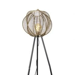 QAZQA Industriële tripod vloerlamp brons met zwart - Dong -Stehlampen Verkaufsladen 6947 105089 7