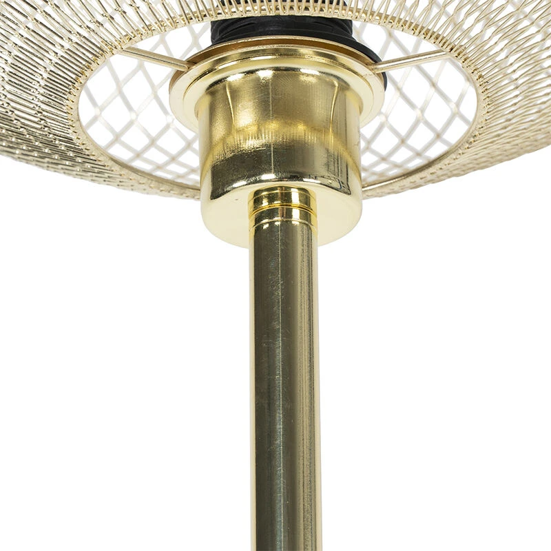 QAZQA Design Stehleuchte weiß mit Messing - Ella 9 QAZQA Design Stehleuchte weiß mit Messing - Ella – Bild 7