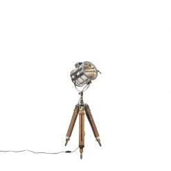 QAZQA Stativ Stehleuchte Holz mit Studio Spot - Tripod Radiant -Stehlampen Verkaufsladen 6981 98818 3