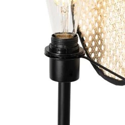 QAZQA Ländliche Stehlampe schwarz mit Rattan 35 cm - Kata -Stehlampen Verkaufsladen 6999 105550 5