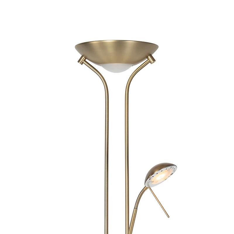 QAZQA Moderne Stehlampe Bronze mit Leselampe inkl. LED dunkel bis warm - Diva 5 QAZQA Moderne Stehlampe Bronze mit Leselampe inkl. LED dunkel bis warm - Diva – Bild 3