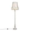 QAZQA Graue Stehlampe mit Granny-Lampenschirm Creme - Classico -Stehlampen Verkaufsladen 7101 95296 0