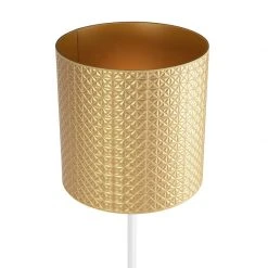 QAZQA Vintage Stehleuchte weiß mit goldenem Schirm 40 cm - Simplo 16 QAZQA Vintage Stehleuchte weiß mit goldenem Schirm 40 cm - Simplo -Stehlampen Verkaufsladen 7117 98105 5