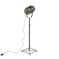 QAZQA Industrielle Stehlampe Bronze mit grünen Akzenten 140 cm - Byron -Stehlampen Verkaufsladen 7129 94826 13