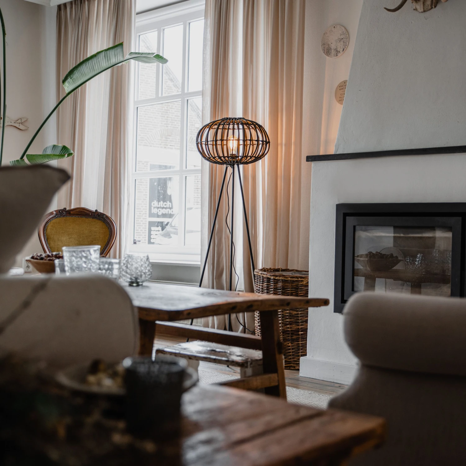 QAZQA Ländliche Stehlampe Stativ schwarz 40 cm - Canna 3 QAZQA Ländliche Stehlampe Stativ schwarz 40 cm - Canna