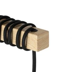 QAZQA Land Stehlampe schwarz mit Holz 2-Licht - Chon -Stehlampen Verkaufsladen 7225 103237 4