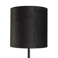 QAZQA Schwarze Stehlampe mit Veloursschirm schwarz mit Gold 40 cm - Simplo 14 QAZQA Schwarze Stehlampe mit Veloursschirm schwarz mit Gold 40 cm - Simplo -Stehlampen Verkaufsladen 7228 98098 2