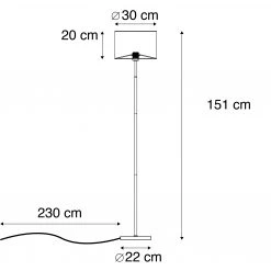 QAZQA Moderne Stehleuchte weiß rund - VT 1 13 QAZQA Moderne Stehleuchte weiß rund - VT 1 -Stehlampen Verkaufsladen 7237 93486 3
